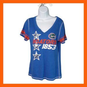 🐊 FLORIDA GATORS • Jrs. Large t-shirt stars & silver sequins since 1853 women's